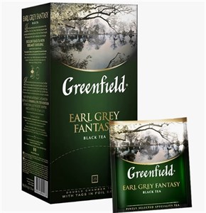 Чай Greenfield черный Earl Grey Fantasy 25 п. Россия 9347 - фото 8540